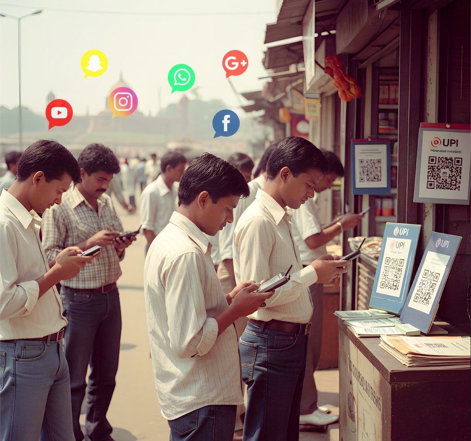 Growing Digital Adoption in Patna – Young customers exploring digital services at a local store