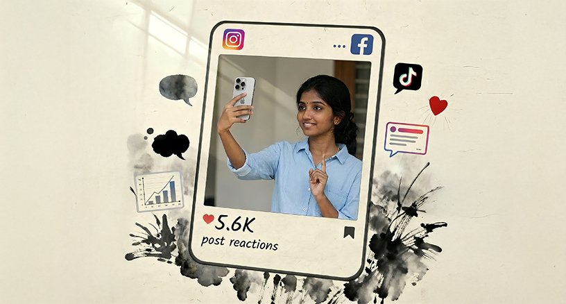 Influencer marketing strategy in Bihar showing a local content creator promoting a brand through Instagram reels and social media engagement