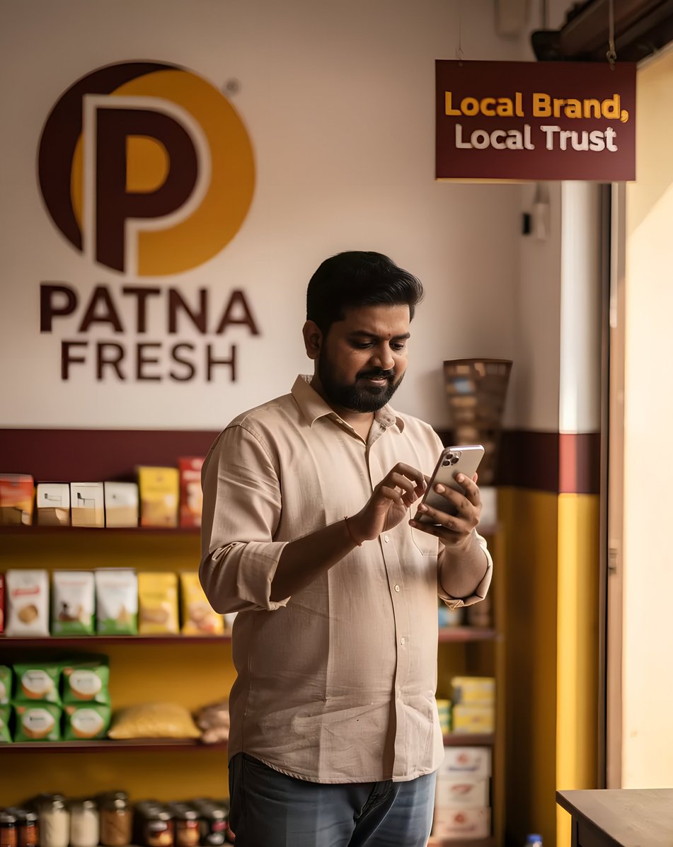 Local business owner in Patna building a strong brand presence through consistent social media marketing