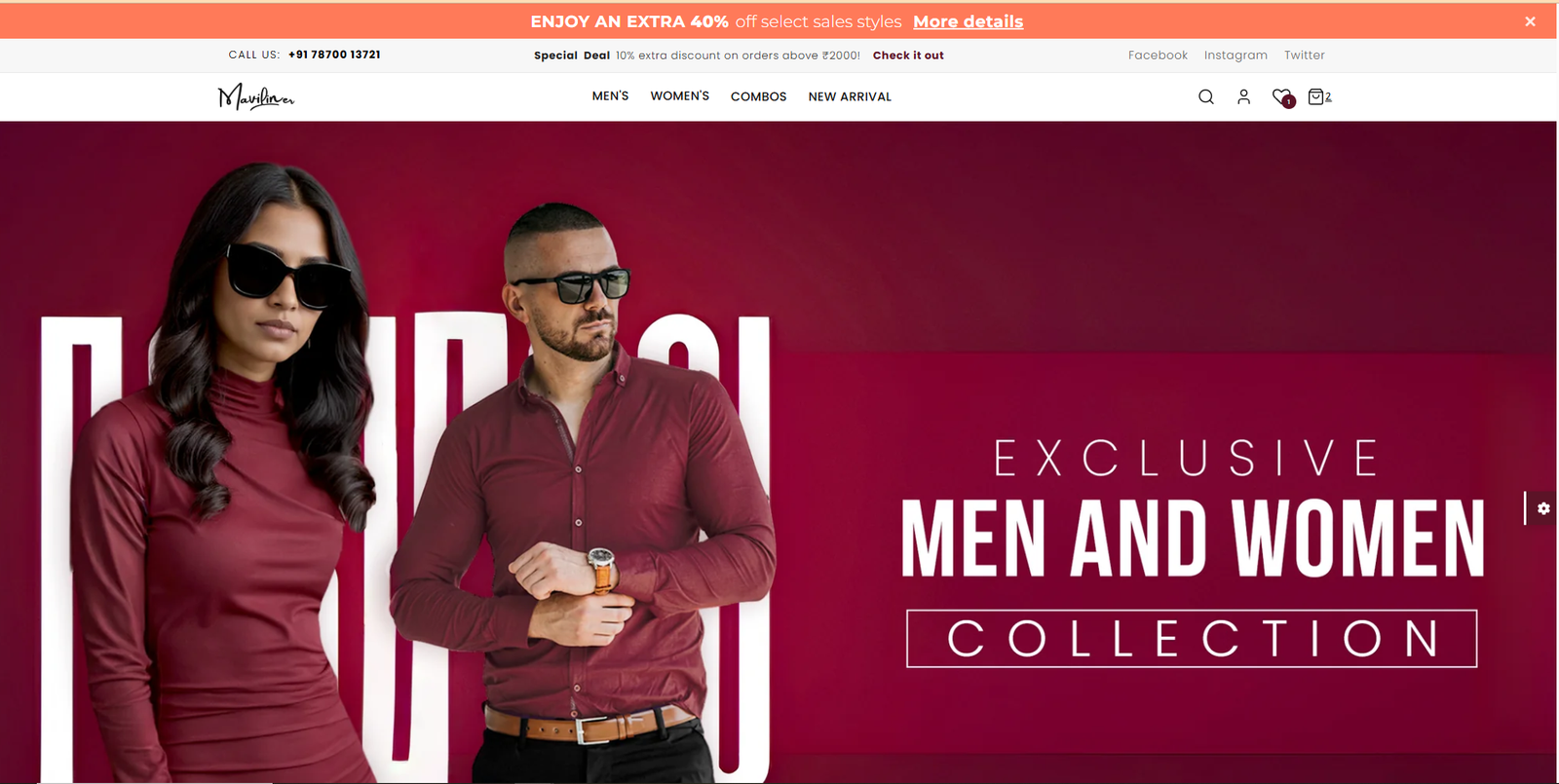 Maviliner exclusive men and women fashion collection banner
