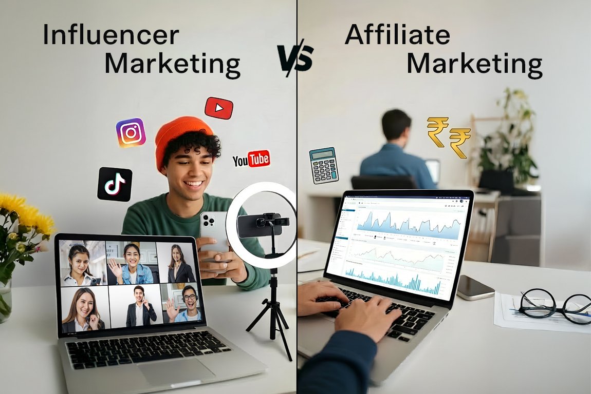 Influencer and affiliate marketing services to increase brand visibility and online sales