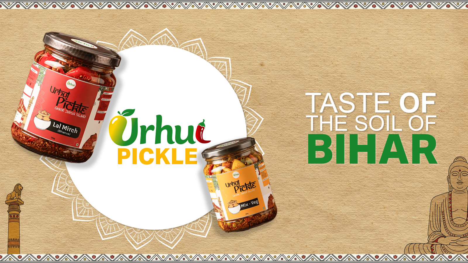 Branding and social media campaign for Urhul Pickles showcasing authentic Bihar pickles by Adver Digify